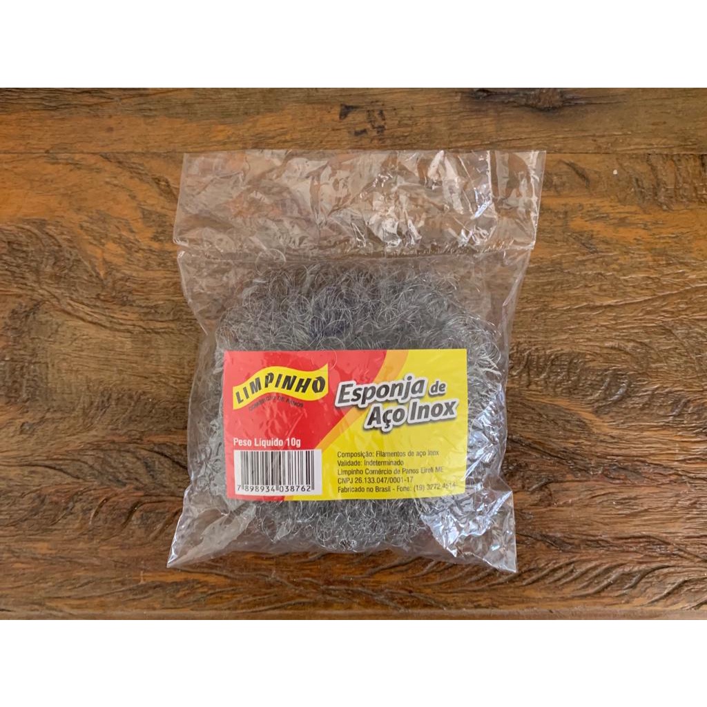 Esponja Aço Inox 10g - Kit com 10 unidades