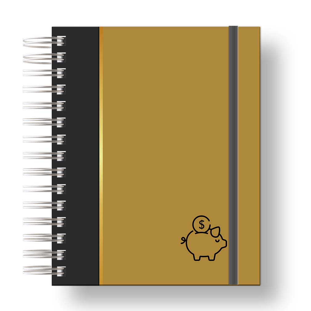 Planner Financeiro Organizador de Finanças/Dourado e Preto