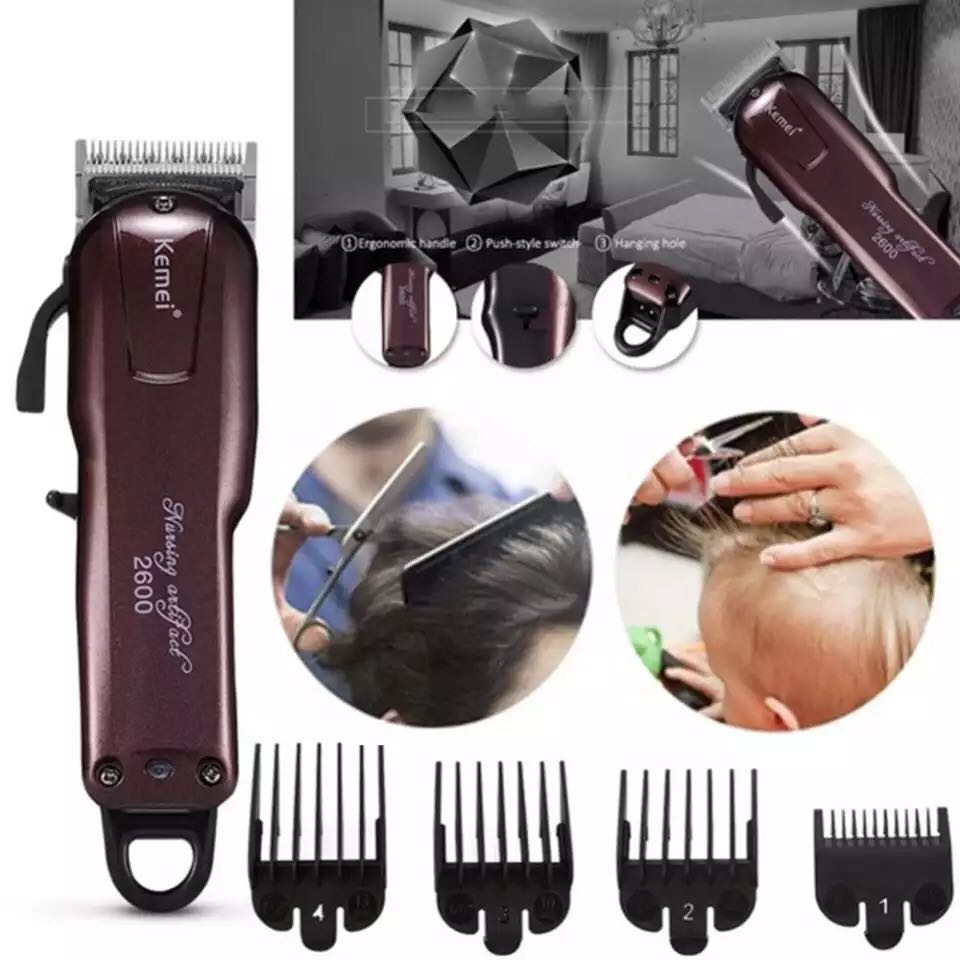 Máquina Cortar Cabelo Profissional Kemei Km 2600