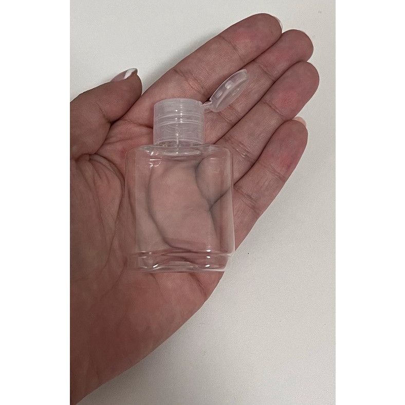 30 frasquinhos 35ml transparente p alcool gel shampoo creme lembranças