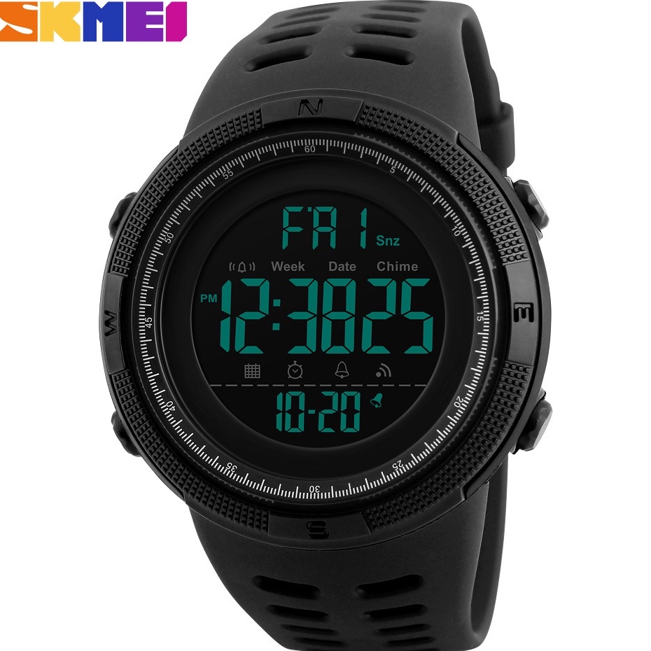 SKMEI 1251 Relógio masculino, loja de esportes, contagem regressiva, relógio de tempo duplo despertador crono relógios de pulsoSKMEI 1251 Relógio masculino, loja de esportes, contagem regressiva, relógio de tempo duplo despertador crono relógios de pulso