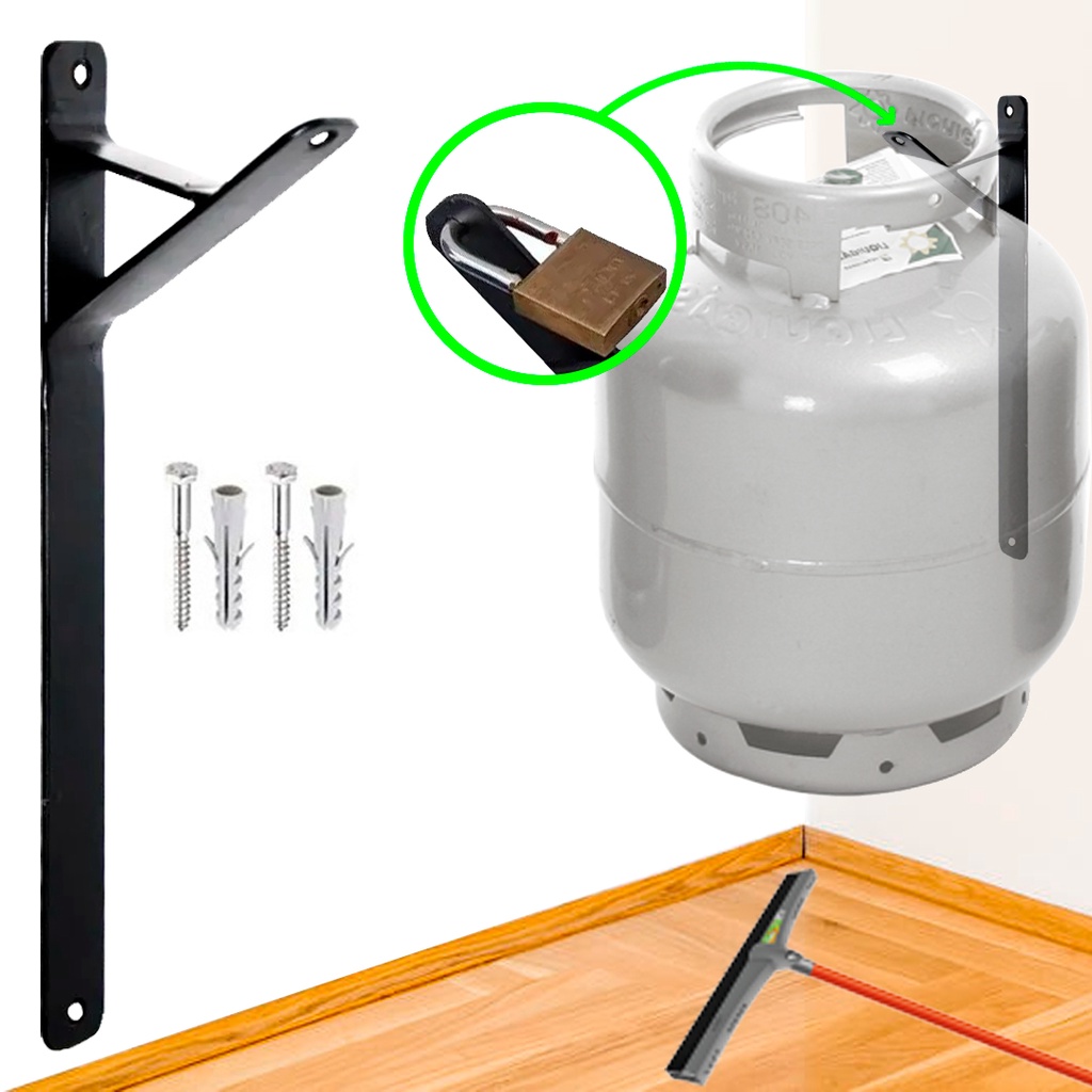 Suporte Para Botijão de Gás em Aço Suspenso Parede Cozinha em Oferta na Shopee