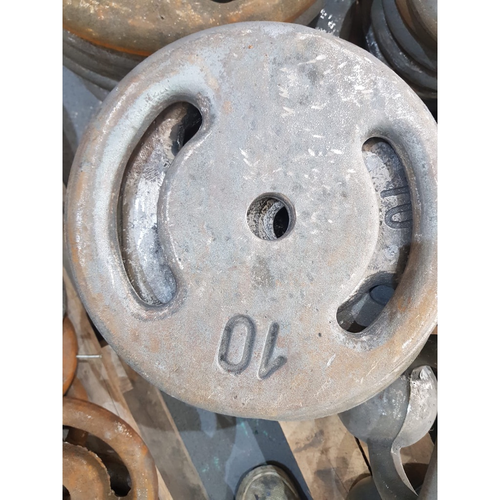 ANILHA DE FERRO CRUA 10KG SEM PINTURA OU BORRACHA UNIDADE