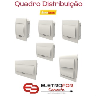 Quadro Caixa Distribuição Embutir Disjuntores Din Enerbras
