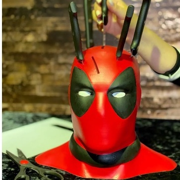 Faqueiro Busto Deadpool Decoração Impressão 3D
