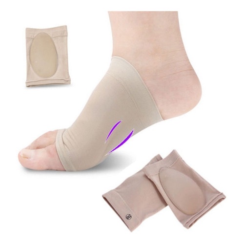 Palmilha Ortopédica em Gel Para Fascite Plantar Pé Chato Conforto Imediato Lycra Premium 1 Par
