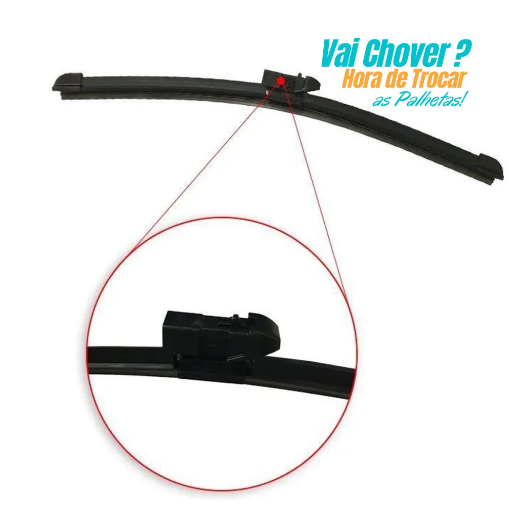 Palheta Limpador Traseiro Encaixe Tipo Click Carenado em Oferta na Shopee