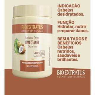 Banho de Creme Umectante Óleo de coco Bio Extratus 1kg. PROMOÇÃO