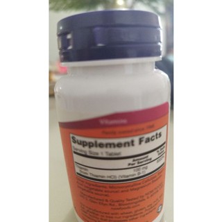 VITAMINA B1 NOW 100 MG 100 TABS VEGS ORIGINAL USA | Shopee Brasil