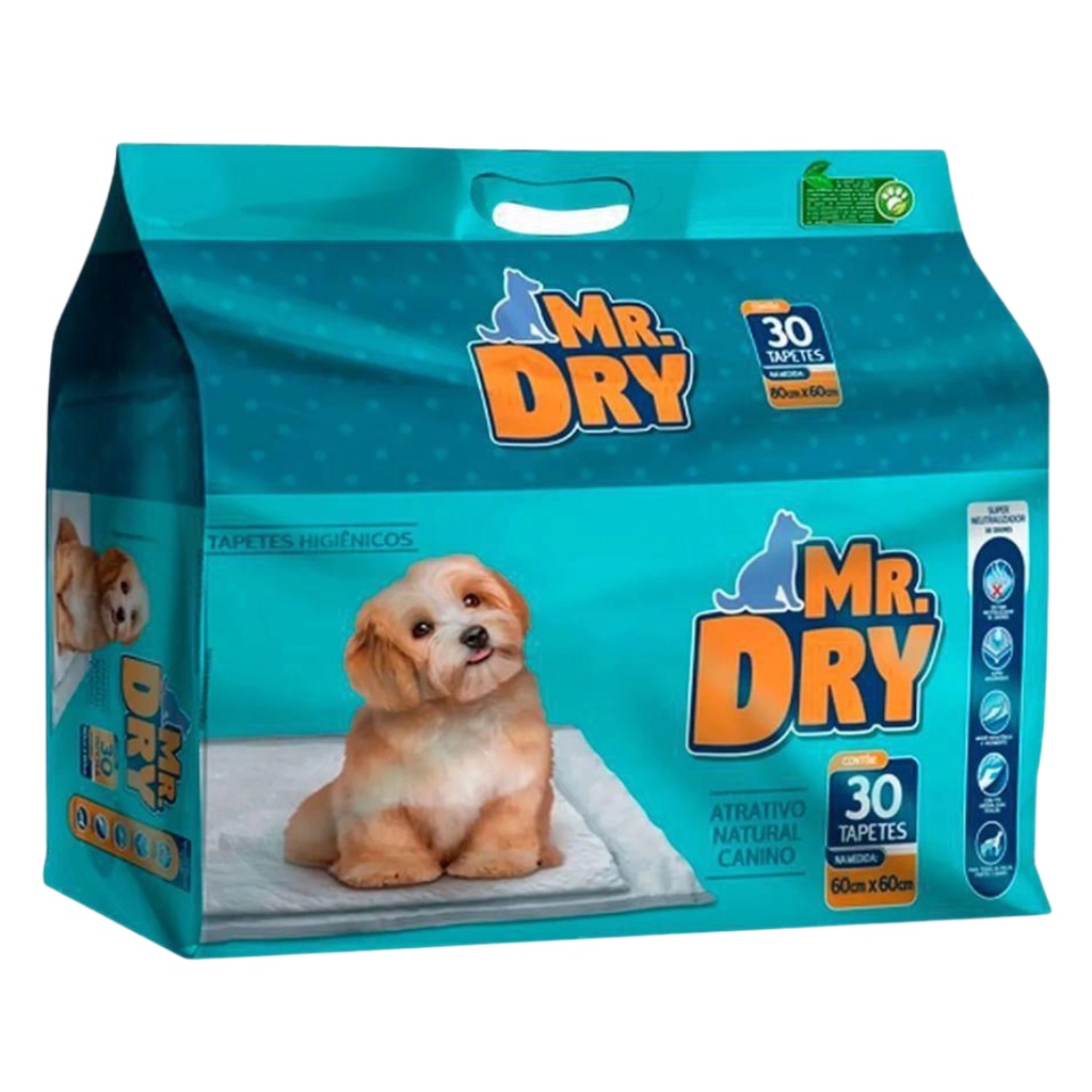 Tapete Higienico Mr Dry 60 x 60 cm - 30 unidades em Oferta na Shopee