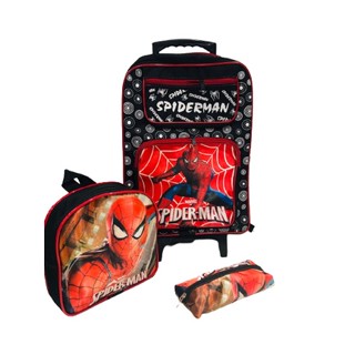 Kit mochila escolar Infantil masculino Aranha Mochila+estojo+lancheira Promoção volta as aulas