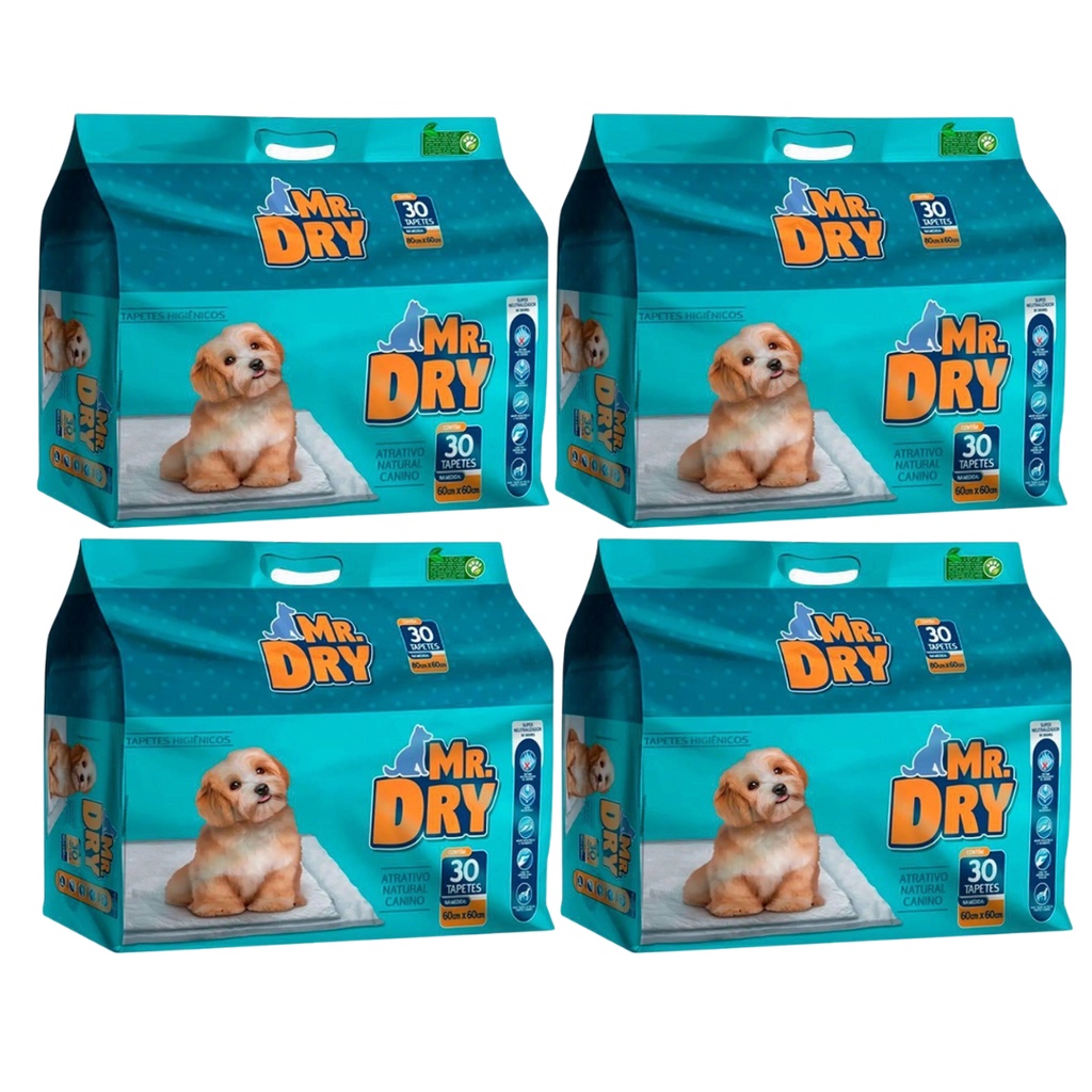 120 unidades de Tapete Higienico Mr Dry 60 x 60 cm