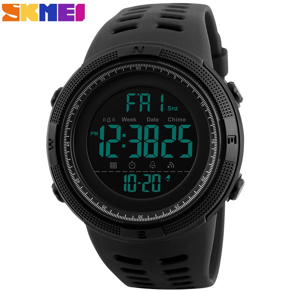 SKMEI 1251 Relógio masculino, loja de esportes, contagem regressiva, relógio de tempo duplo despertador crono relógios de pulsoSKMEI 1251 Relógio masculino, loja de esportes, contagem regressiva, relógio de tempo duplo despertador crono relógios de pulso
