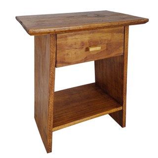 Mesa de Cabeceira de Madeira Maciça Rustica Montada