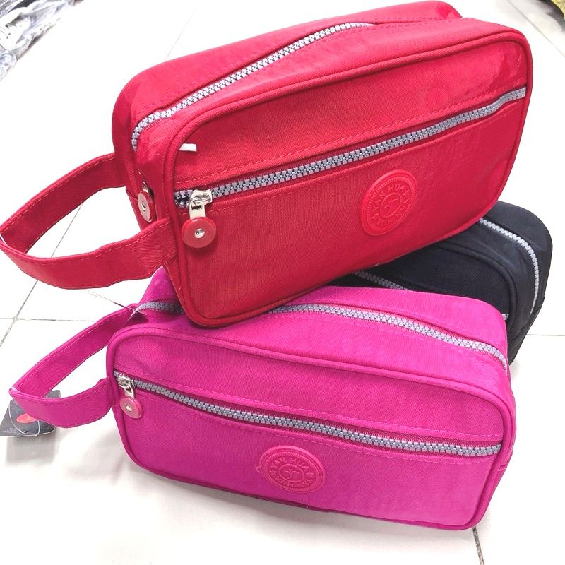 Necessaire Bolsa De Mão Bag Multiuso 2 Divisórias Unissex em Oferta na Shopee