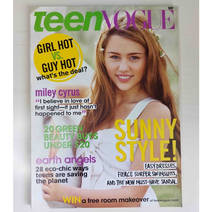 Revista Importada Teen Vogue Miley Cyrus Maio 2009