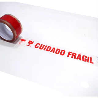 Kit 10 Unidades Fita Adesiva Cuidado Frágil 48x100 Durex Transparente em Oferta na Shopee