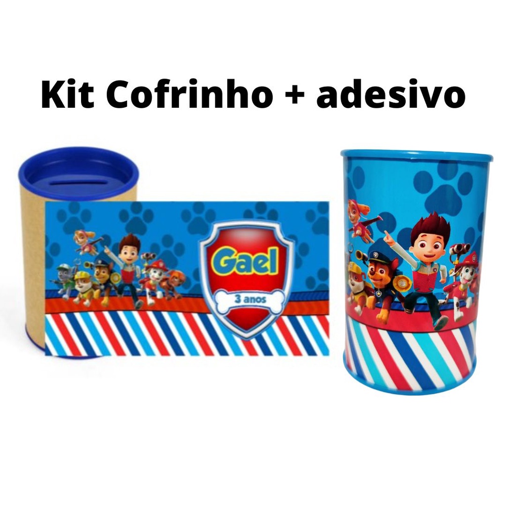 Kit Cofrinhos Personalizados Patrulha Canina em Oferta na Shopee