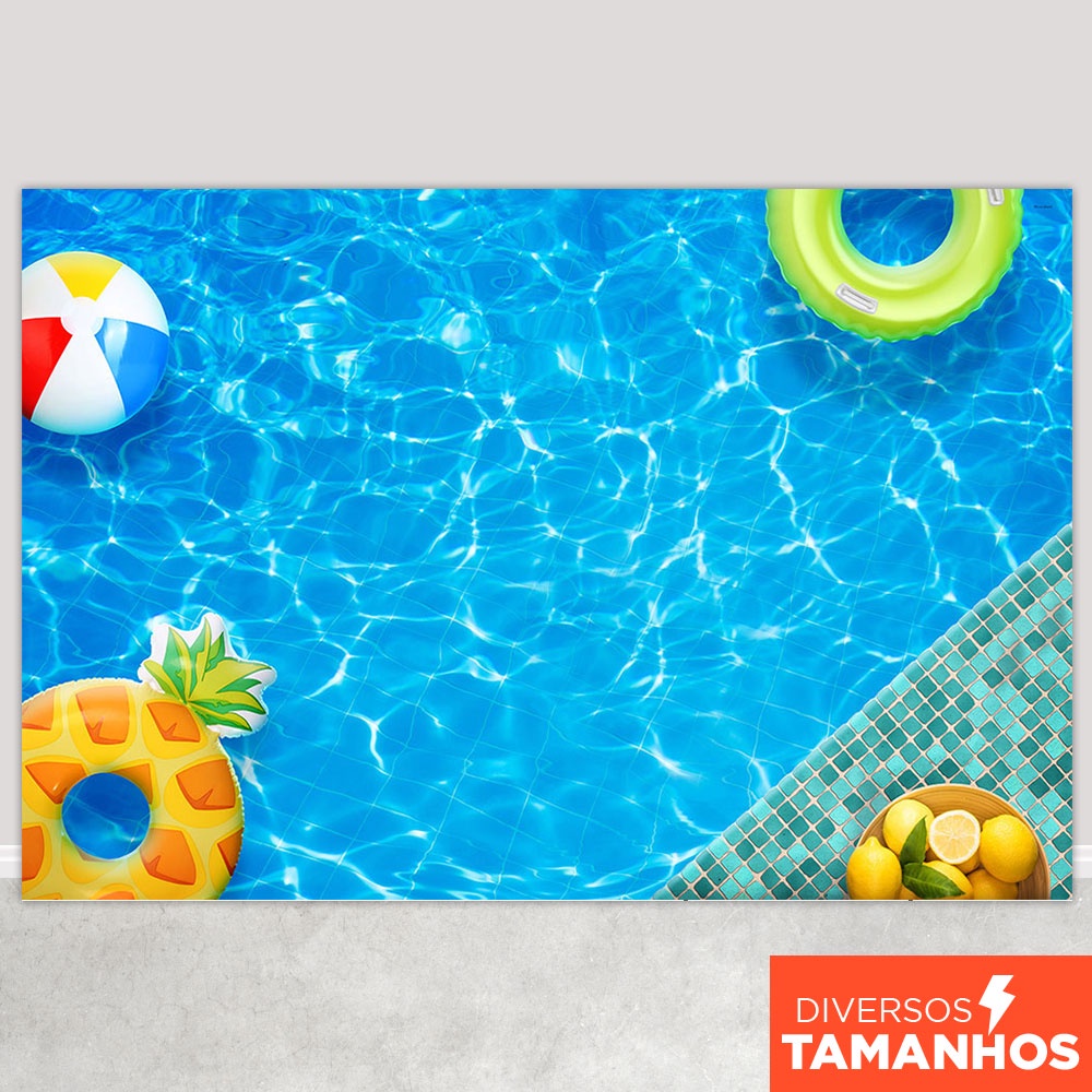 Fundo Fotográfico Verão Cenário Piscina Painel Em Tecido Sublimado para Foto - FFP-141 em Oferta na Shopee