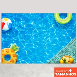 Fundo Fotográfico Verão Cenário Piscina Painel Em Tecido Sublimado para Foto - FFP-141