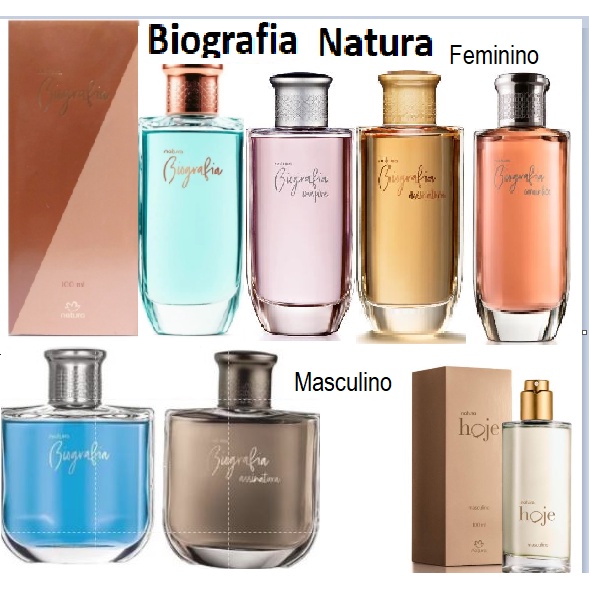 Perfume Hoje Masc. e Biografia Desodorante Colônia, Feminino ou Masculino  100ml da Natura, Varias fragrâncias = Variações | Shopee Brasil