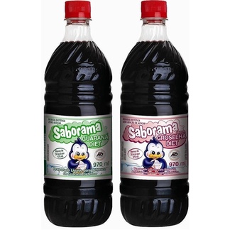 Xarope de Groselha e Guaraná Diet Saborama 970ml