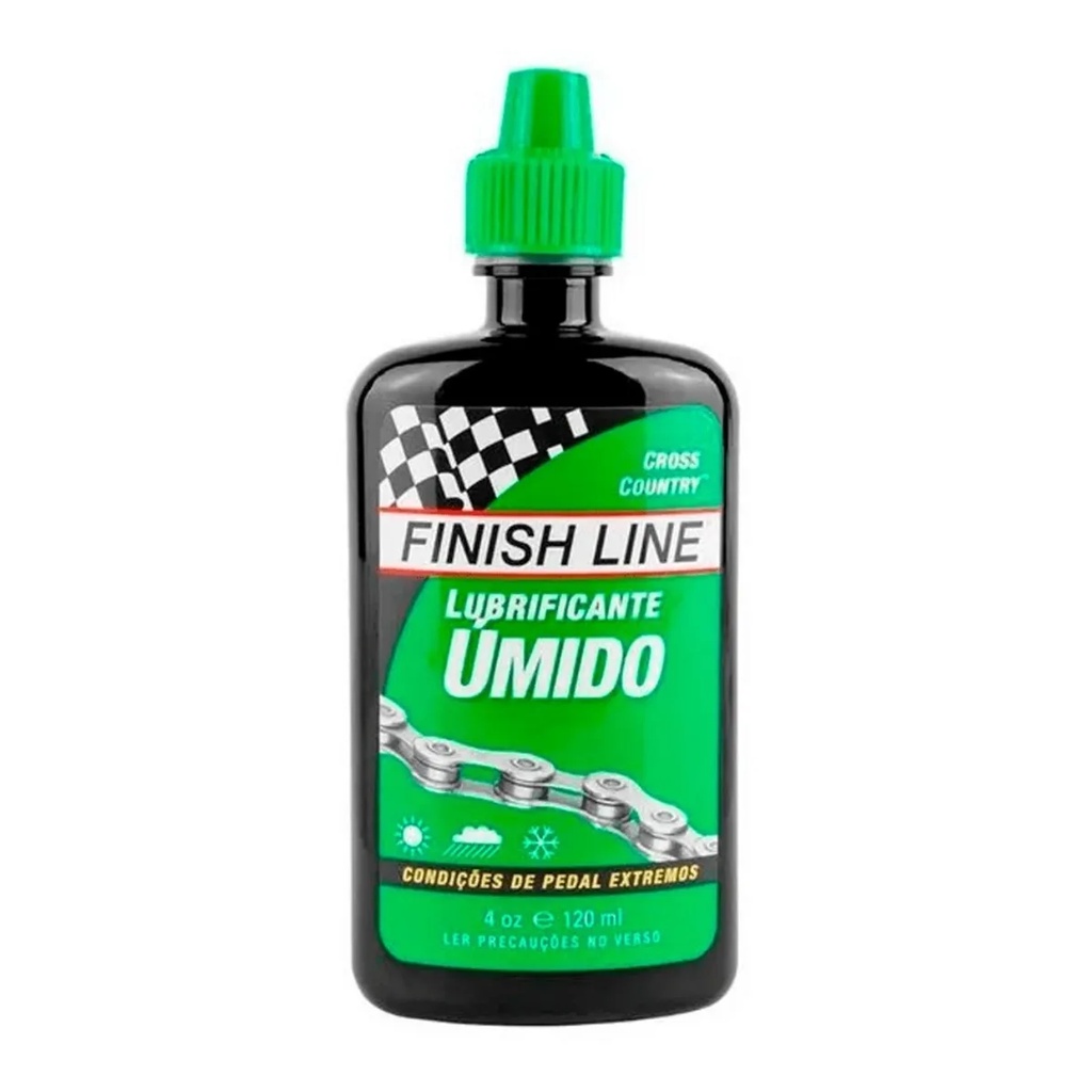 Óleo Lubrificante De Corrente Bike Finish Line Úmido 120ml