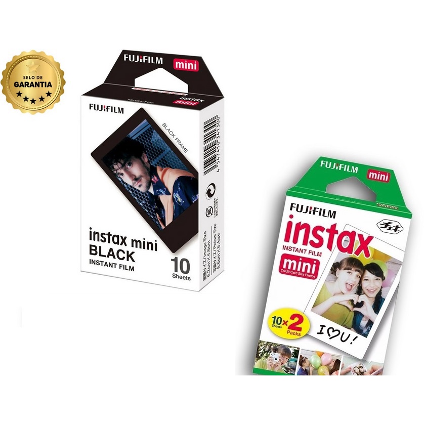 Filme Instax Mini Kit Filmes Poses Brancos E Black Poses Fotos Polaroid Fujfilme Papel