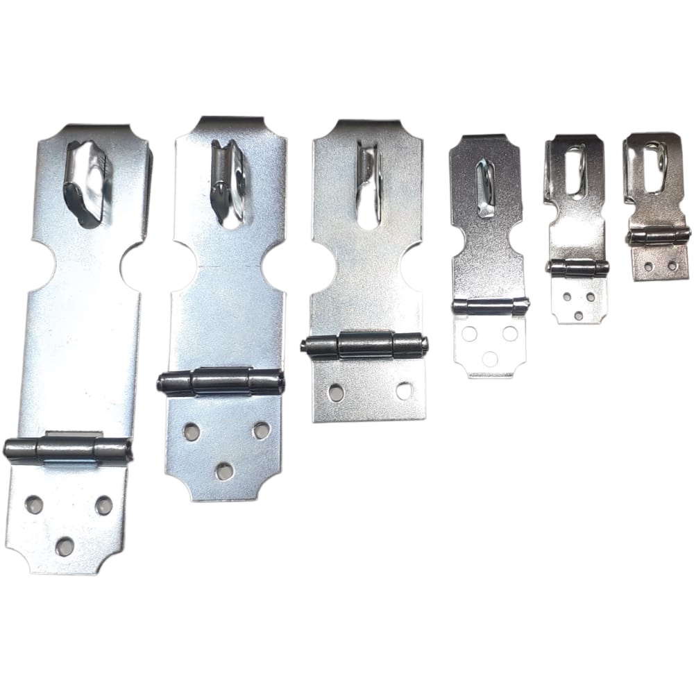 Porta Cadeado Dobradiça Zincado Fecho Tranca Trava Trinco + 6 Parafusos