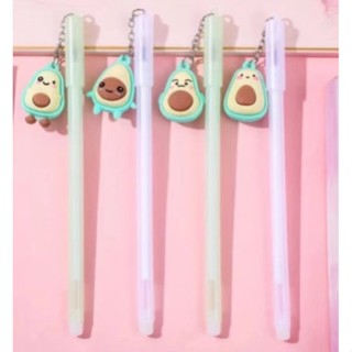 Kit de 4 Peças CANETA Gel Ponta Fina formado PINGENTE ABACATE