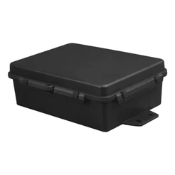 Caixa Hermética Baby Slim Multiuso para poste Preta - 14,5 x 10,5 x 5.5 cm - CHM0006