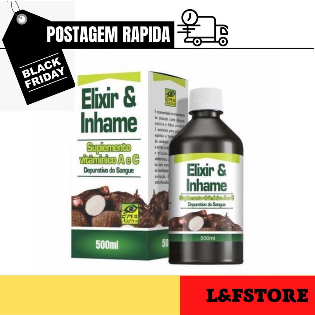 Elixir e inhame 500ml com vitamina c | Shopee Brasil