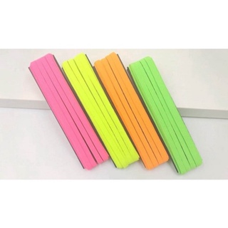 8 metros de Elástico 7 mm Flúor Cítrico Chato pode ser 2 metros de cada cor em Oferta na Shopee