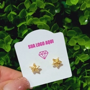 50 Unidades Tag para brinco Personalizada em Oferta na Shopee
