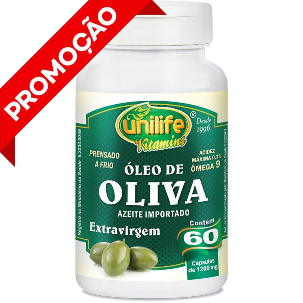 Óleo de Oliva Azeite Importado 60 cápsulas de 1200mg Super Promoção