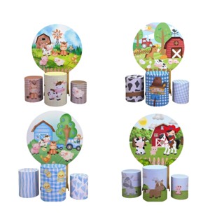 Trio Capa Cilindro Fazendinha Menino+Capa Painel Veste Fácil