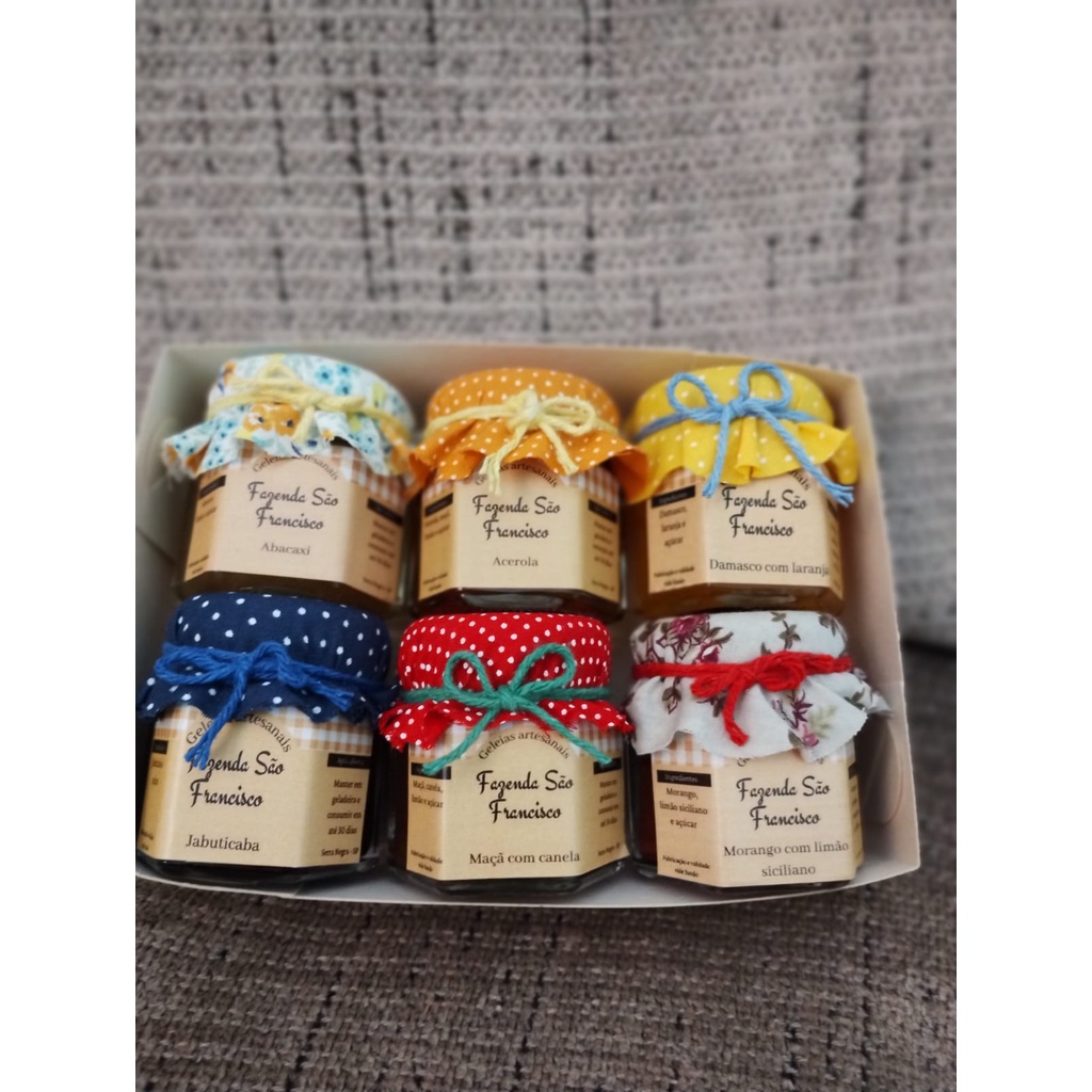 Conjunto de geleias artesanais (6 unidades)