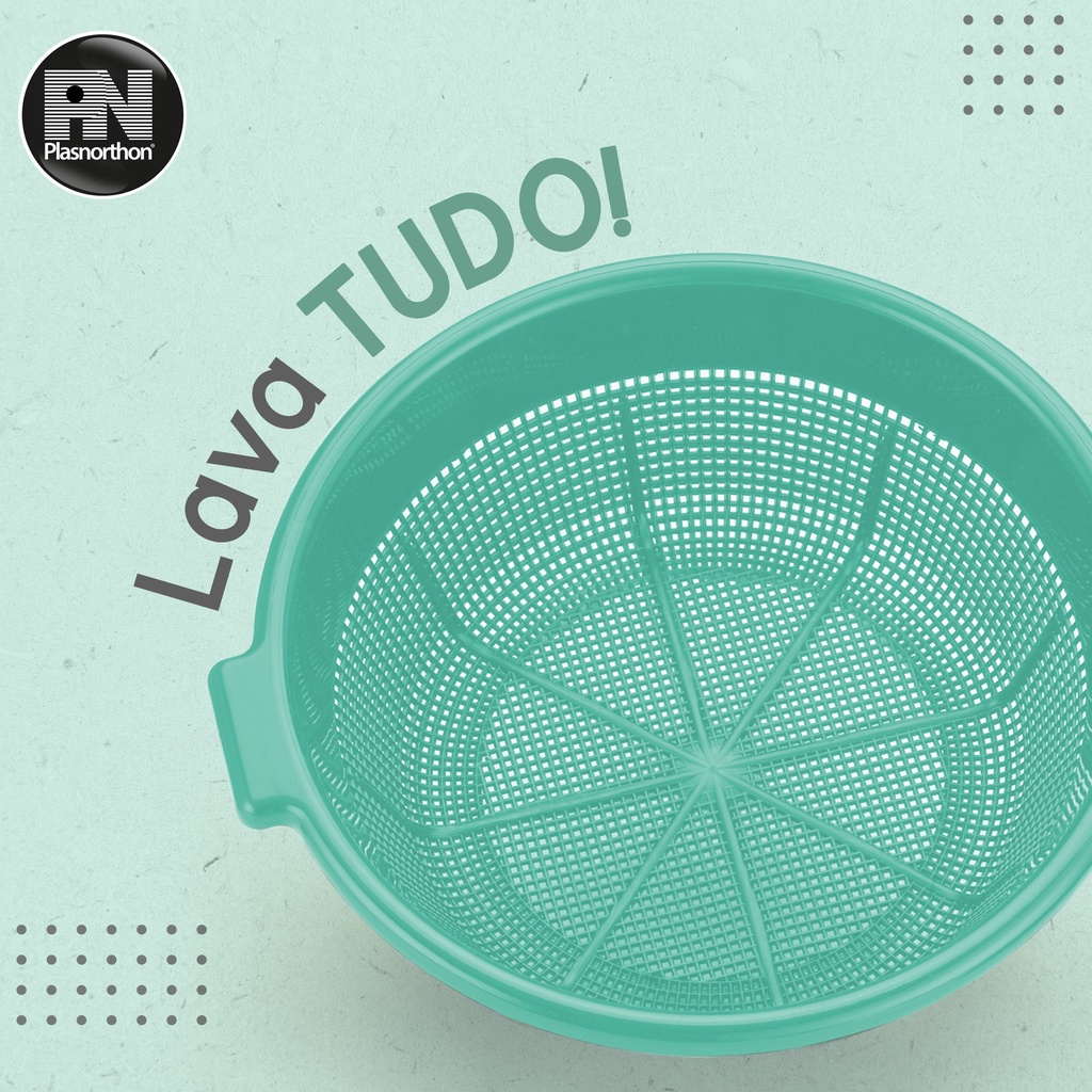 Escorredor Plástico Lava Tudo Lava Arroz, Macarrão, Legumes em Plástico - Plasnorthon em Oferta na Shopee