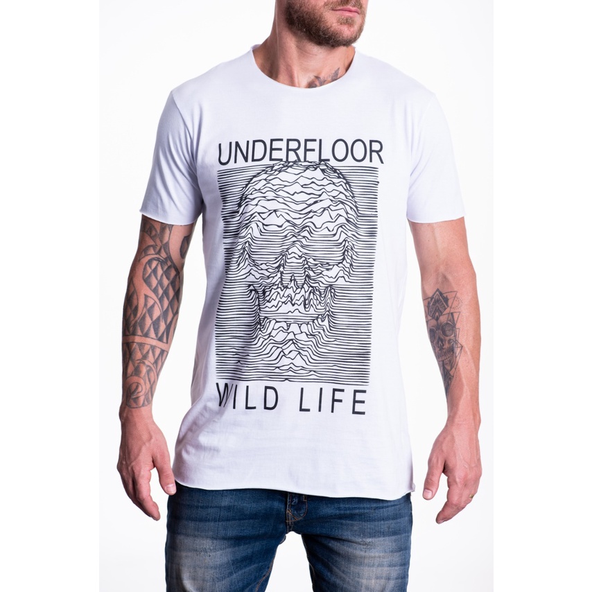 Camiseta Masculina Diversas Estampas Corte a Fio Caveira Lançamento Rock