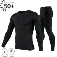 Conjunto Térmico Blusa e Calça Proteção Uv50+ Solar Segunda Pele Unissex