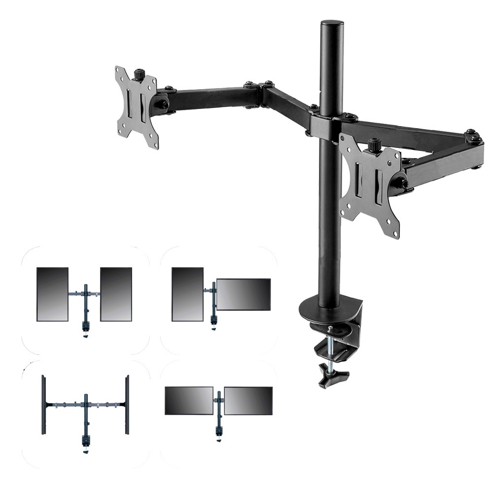 Suporte Para 2 Monitores Articulado Ajustável Monitor Suspenso