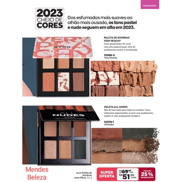 Paleta de Sombras para Olhos Avon 7,2 g Shopee Brasil