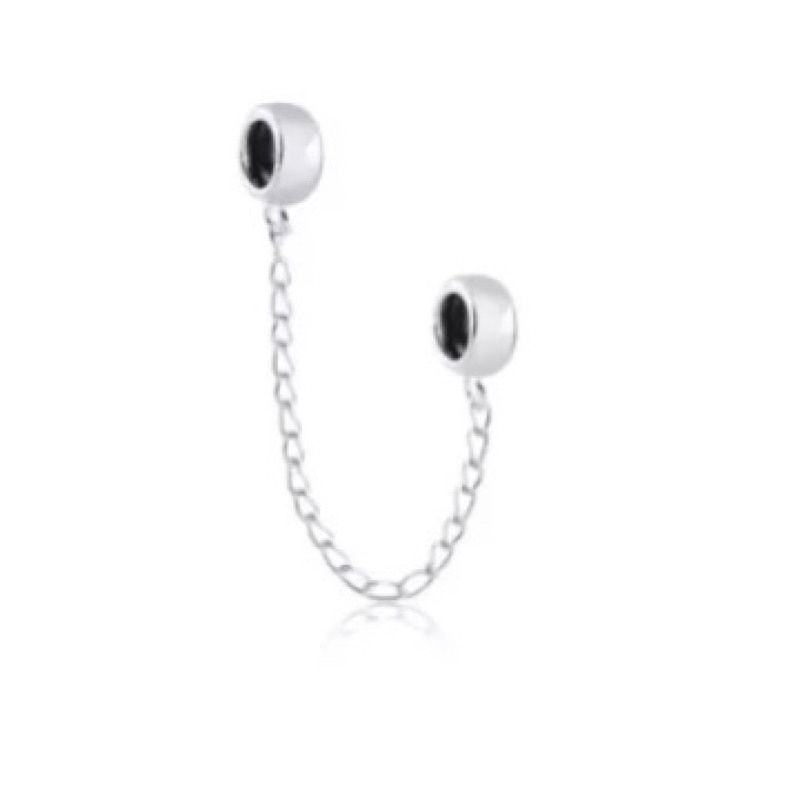 Berloque Trava de Segurança Silicone Preto, prata legítima 925 em Oferta na Shopee