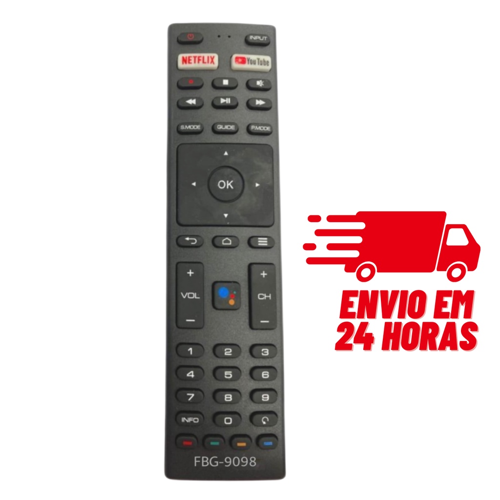 Controle Remoto JVC Smart Tv 4k Netflix Youtube - Modelo: RCM5