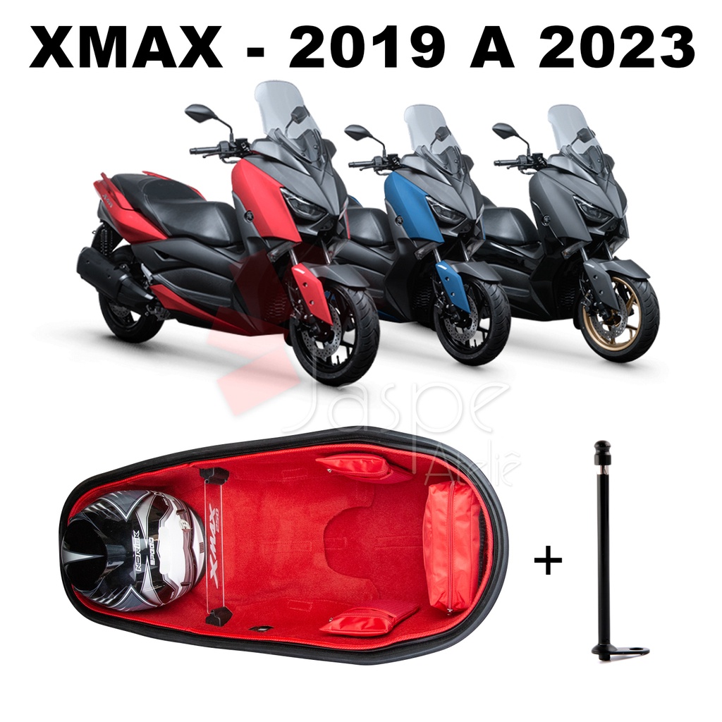 Forração Xmax 250 2019 2020 2021 2022 2023 2024 Forro Premium Vermelho + Divisória P + 1 Antena