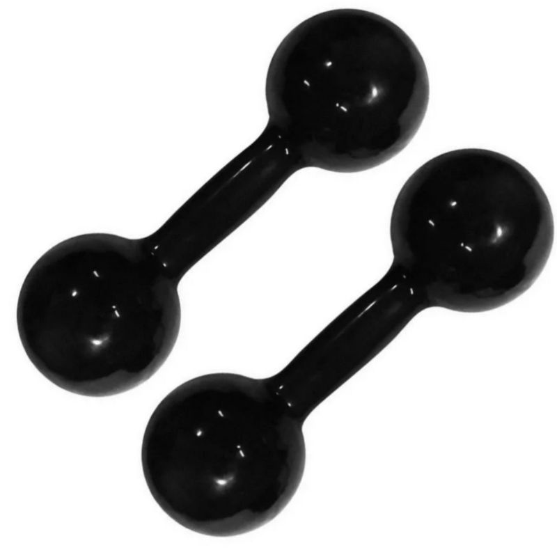 Halter halteres 1kg o par total 2kg emborrachado