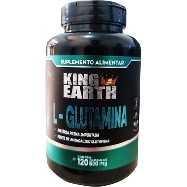 L Glutamina Pura 500 Mg 120 Cápsulas - King Earth Sabor Sem Sabor