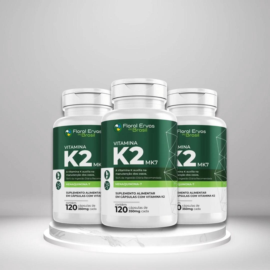 Vitamina K2 MK7 120 cápsulas 350mg 3 unidades