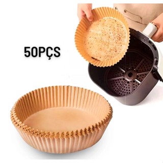 50Pçs Papel Forro Forma Descartável Kit Para Não Sujar Air Fryer