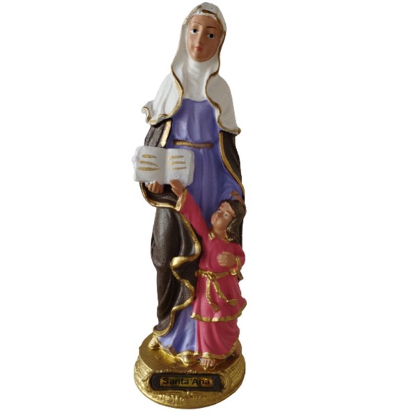 Imagem Santa Ana 22cm - Escultura Borracha Inquebrável.